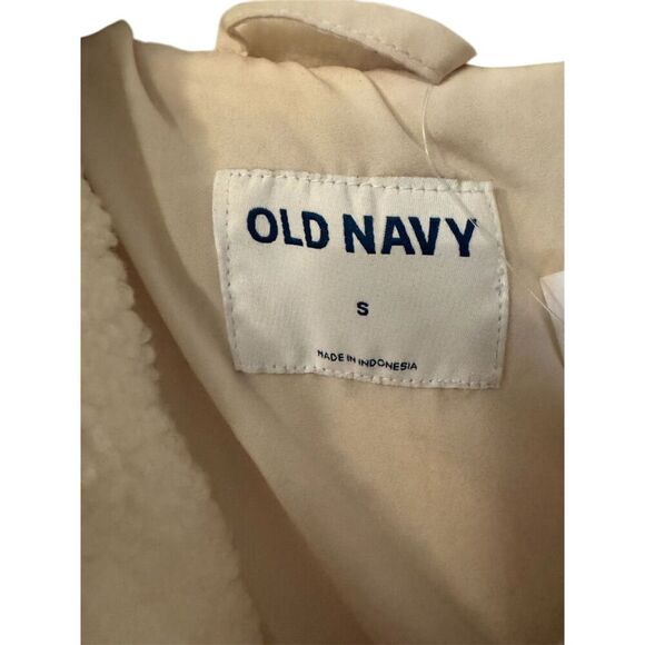 Old Navy Women's Ivory Basic Jacket Size S Button-Up Long Sleeve - Picture 4 of 8